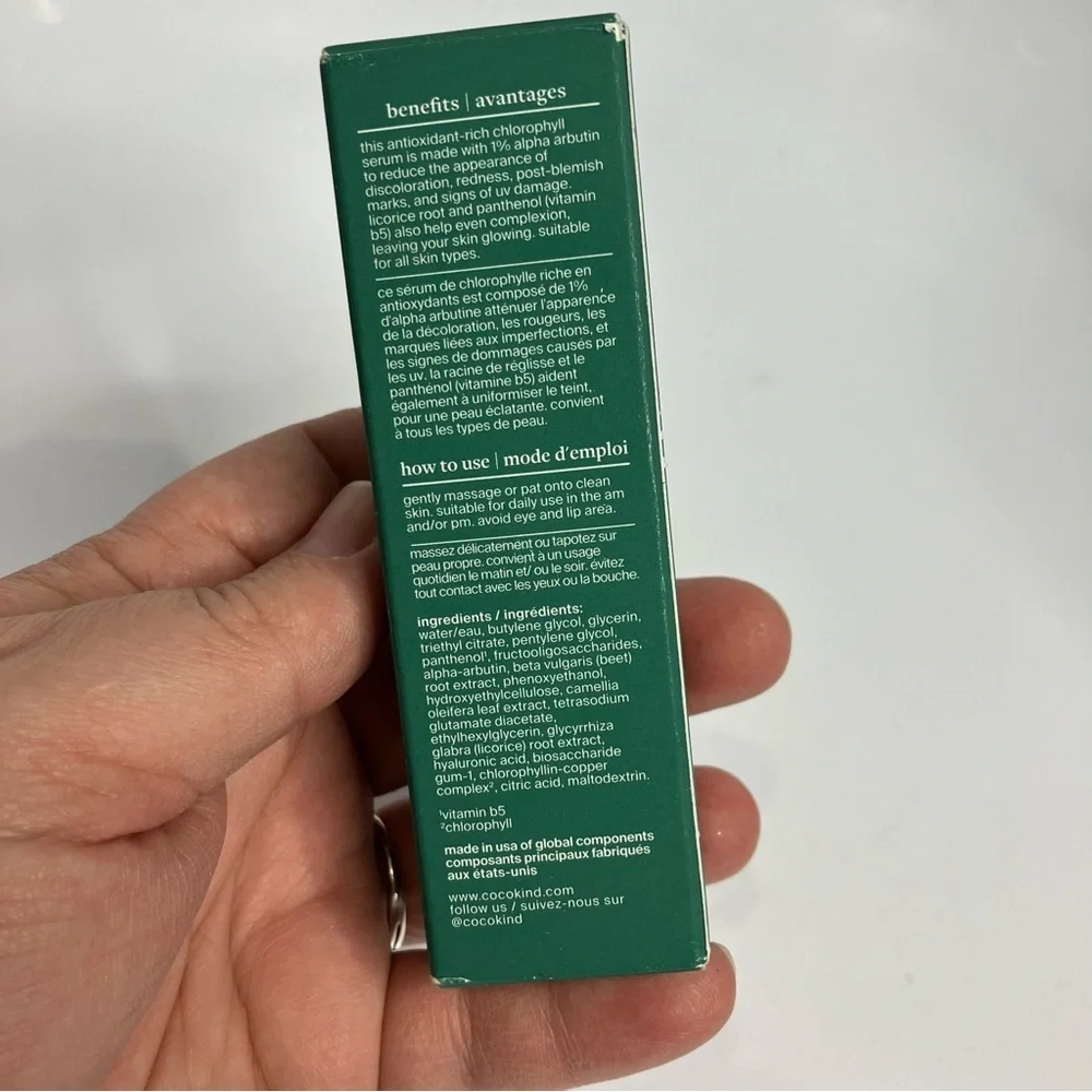Cocokind chlorophyll discoloration serum 1 fl oz‎ bottle